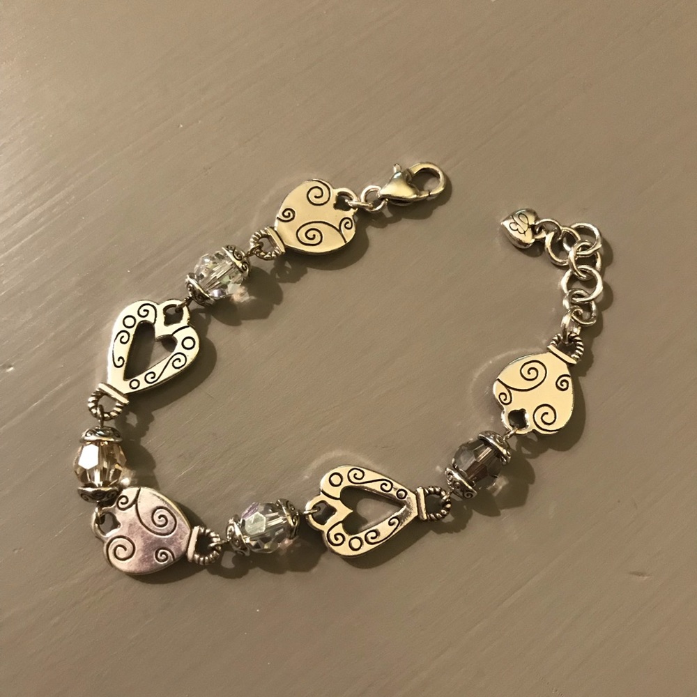 New Brighton heart and crystal bracelet